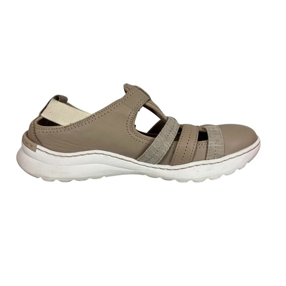 Clarks Collection Teagan Step Sneakers Women's 10 Sand Leather Fisherman Sandals - Picture 6 of 11
